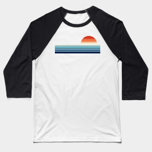 Minimalist, Geometric Retro Ocean Sunrise I Baseball T-Shirt